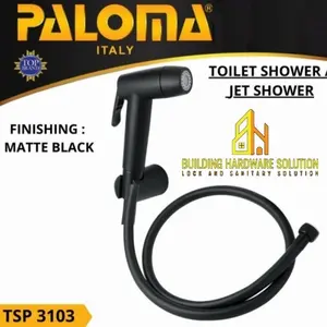 jet shower toilet paloma 2 spray matte black TSP 3103 Hitam Selang