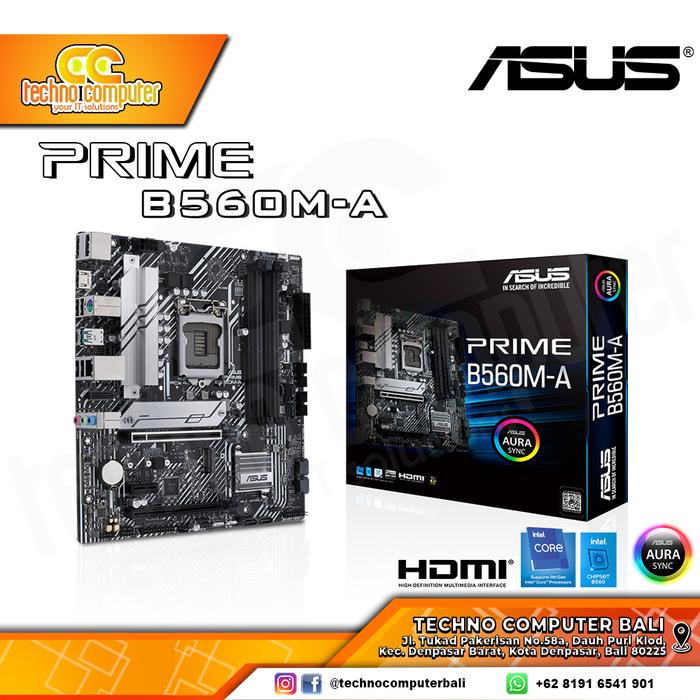 Gambar MOTHERBOARD ASUS PRIME B560M-A INTEL LGA-1200 dari Techno Computer Bali Kota Denpasar Tokopedia