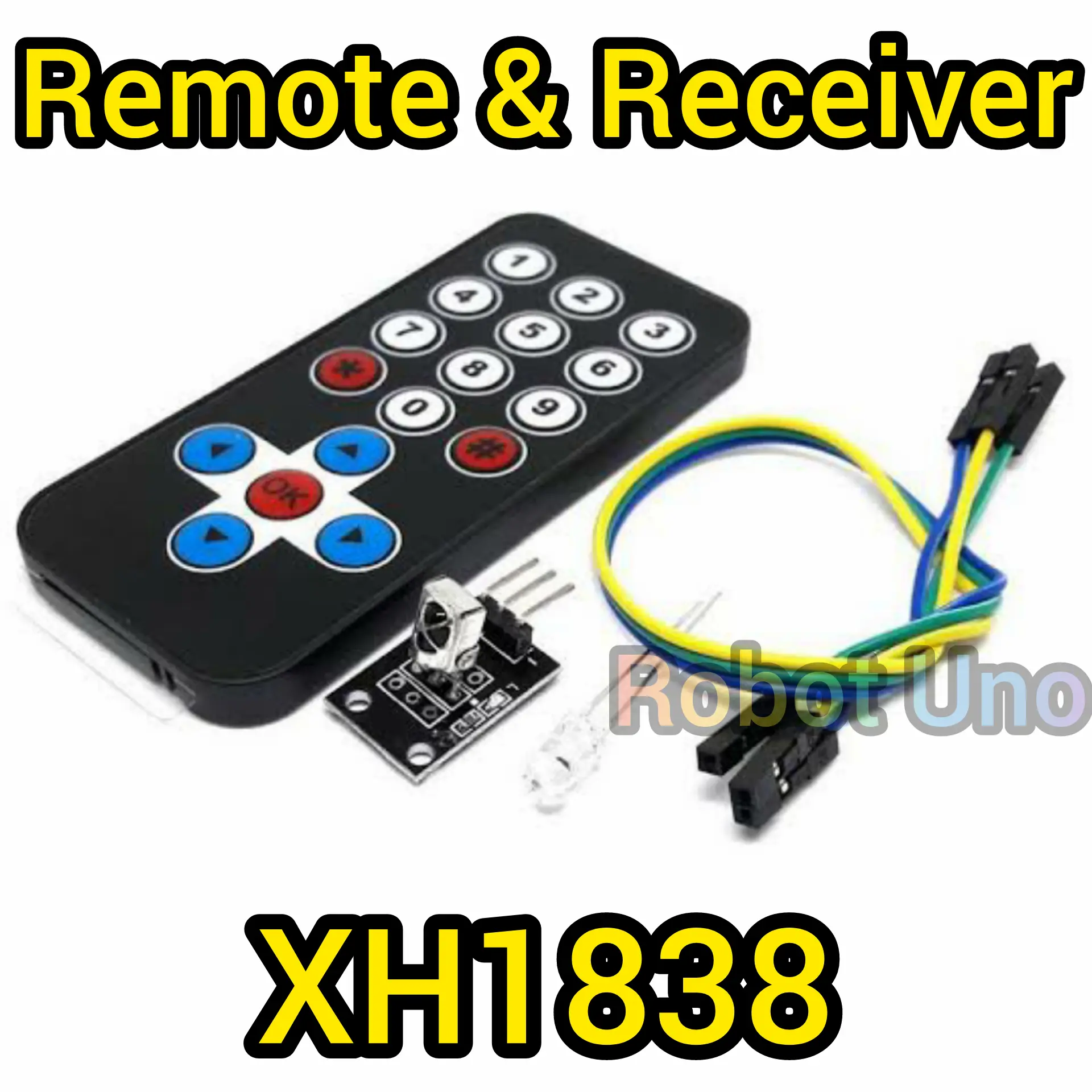 XH1838 Infrared Wirelles Robot Remote Control Remot and Receiver