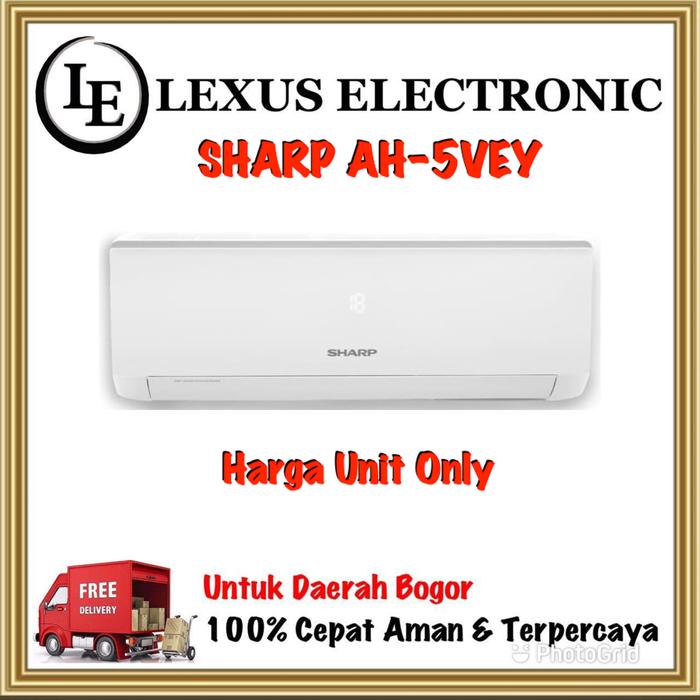 Gambar SHARP AC 0,5 PK | AH-A5VEY | 5VEY | STANDART | FREON R32 dari lexus electronic mall Kota Bogor Tokopedia