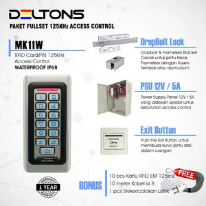 Paket Akses Kontrol Door Access Control Dropbolt RFID 125KHz