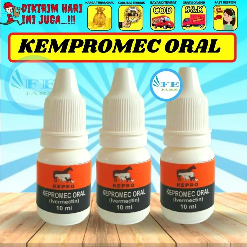KEPROMEC ORAL 10 ML - Obat Gudik Jamur Scabies Kucing Kelinci Anjing 1