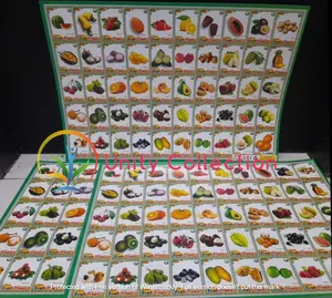 Paket 10 Poster Anak Edukasi Mengenal Aneka Buah Isi 50 Kotak