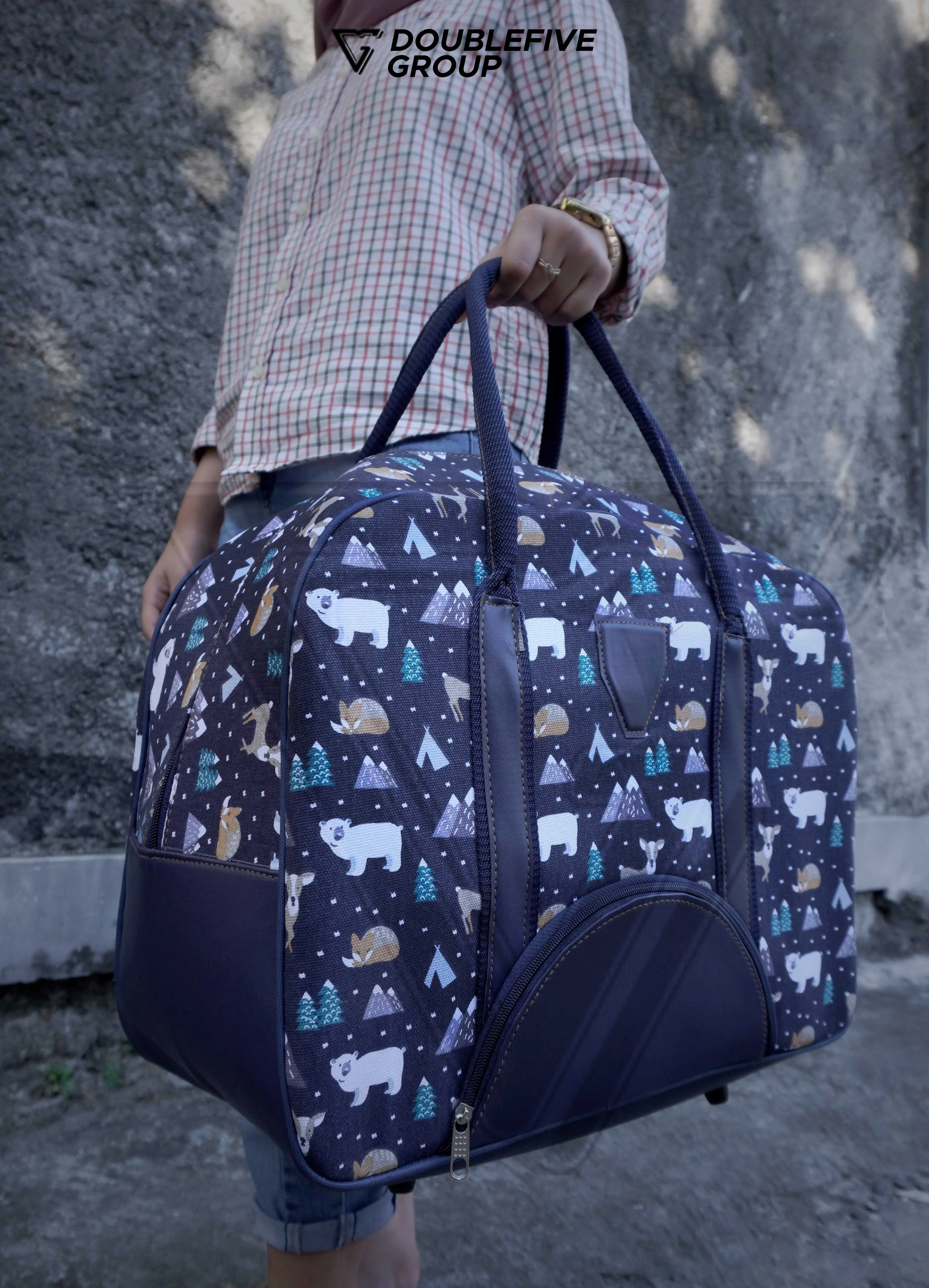 Travel Bag kanvas Jumbo Tas pakaian traveling ukuran besar 45x35x25