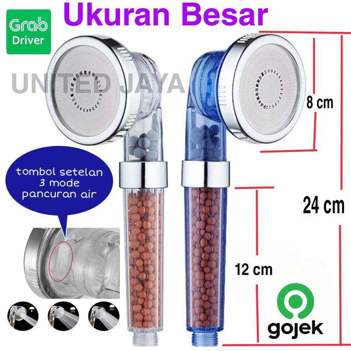 Gambar KEPALA SHOWER HEAD SHOWER ION FILTER 3 FUNGSI dari United Jaya Kota Administrasi Jakarta Pusat Tokopedia