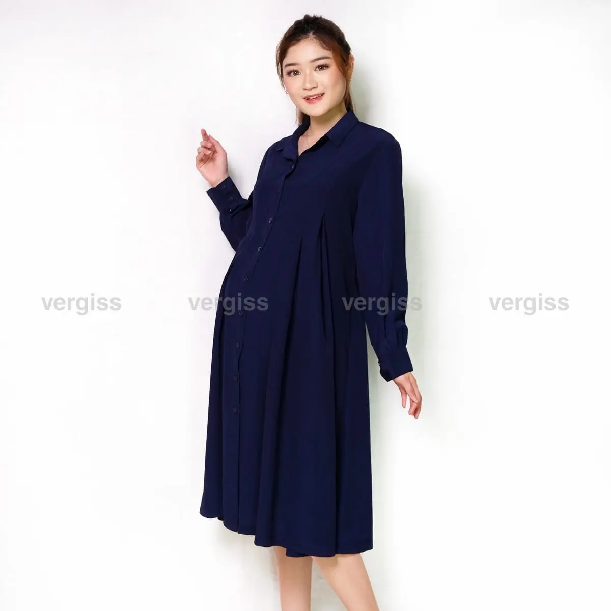 Dress Hamil Menyusui tangan panjang cerutti