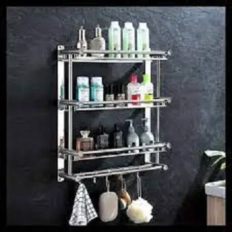 Rak Gantung STAINLESS STEEL 3TINGKAT Rak Kamar Mandi Dinding