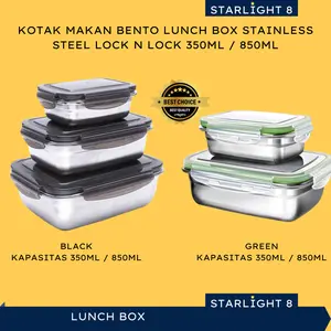 Kotak Makan Stainless Steel LocknLock Seal Anti Bocor High Quality