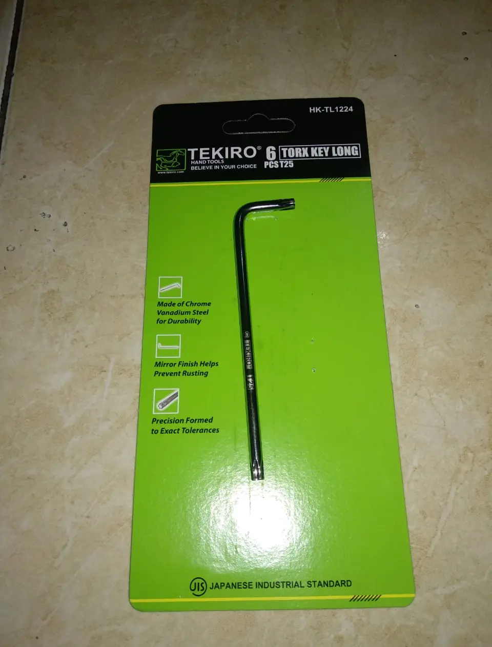 KUNCI L BINTANG PANJANG T 25 / TORX HEX KEY LONG T25 SESUAI GAMBAR