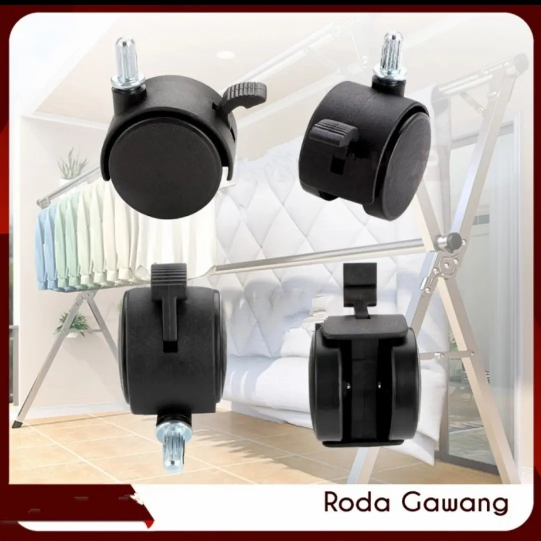 Roda Jemuran Outin Stainless Steel Triangle Stand Hanger Troli Susun P