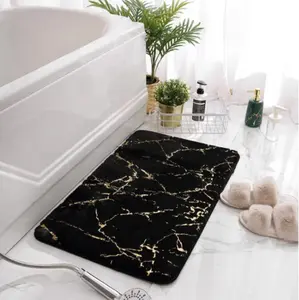 Bathroom Floor Mat Marble / Keset Antislip Premium Marble /Keset Mewah Hitam Pink