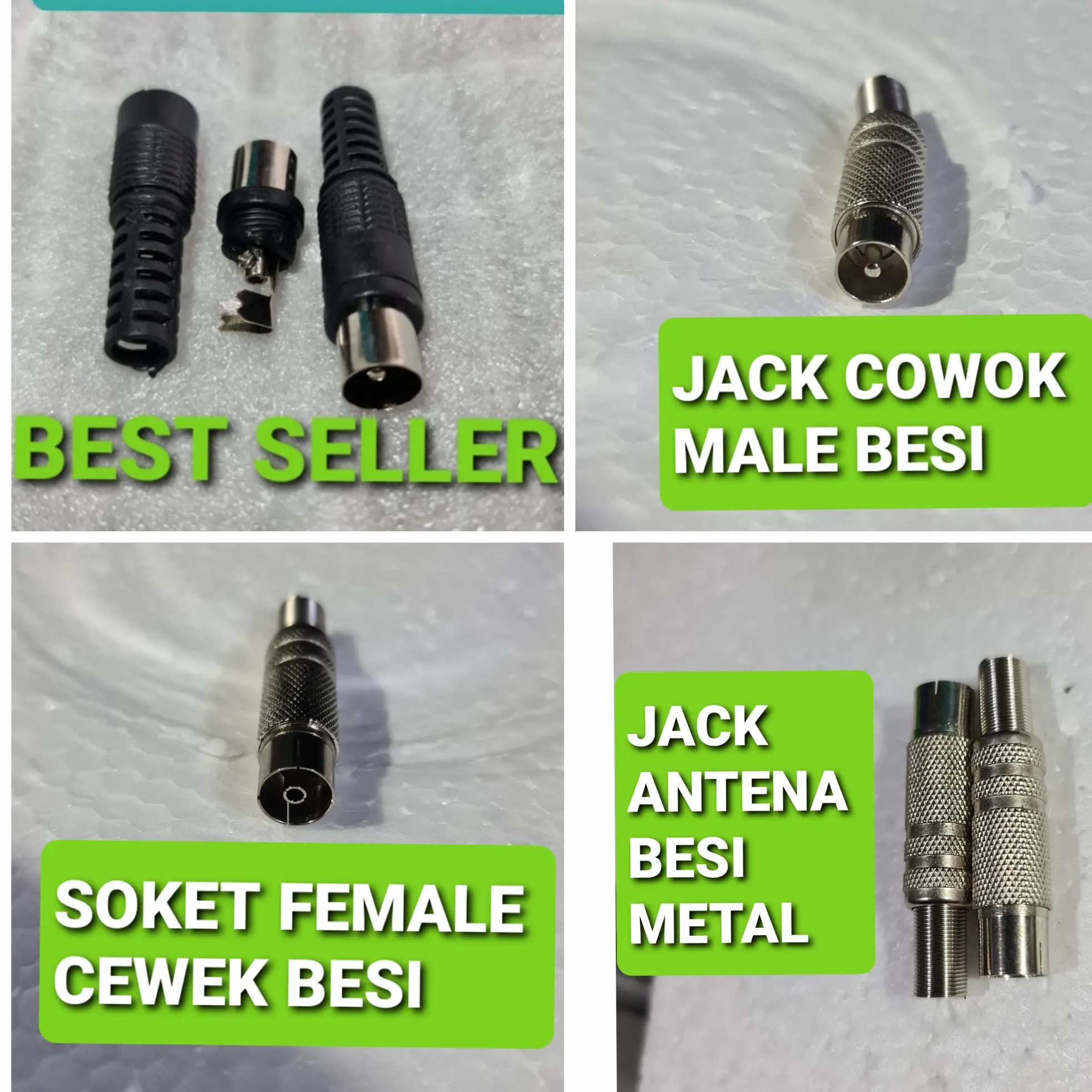 jack jek antena tv soket colokan sambung antena tv plastik besi digital dan analog set top bok stb cover sambungan cewek cowok male female