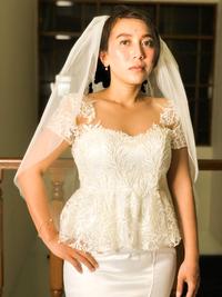 Gambar Sarkara wedding veil kerudung pernikahan 42 3 lapis tile dari Sarkara Kota Tangerang Selatan 2 Tokopedia