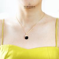 Gambar Swarovski Pearl Pendant Kalung Wanita With Charm by Torenda - Black dari Torenda Kota Administrasi Jakarta Pusat 2 Tokopedia
