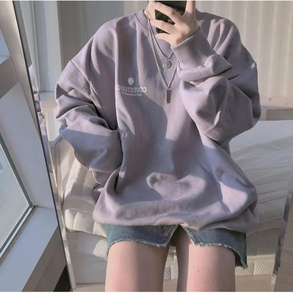 Sweater Convestudo Oversize Sweatshirt Crewneck Oblong Wanita Terbaru