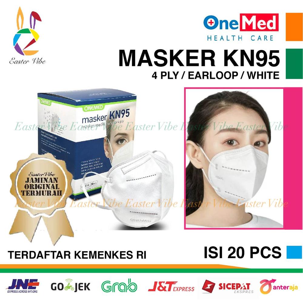 ONEMED KN95 MASKER MEDIS SURGICAL 4LY EARLOOP ISI 20 PCS PERBOX