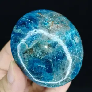Natural Blue Apatite Palmstone Crystal