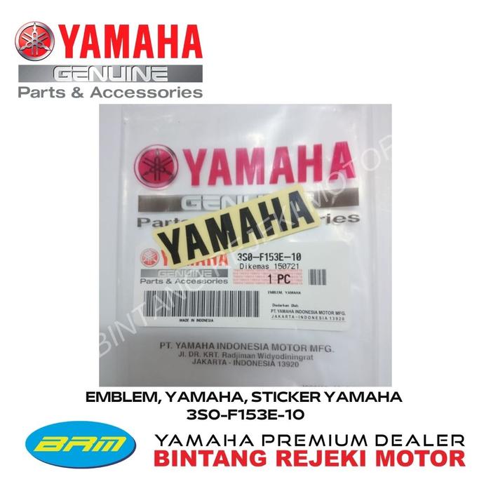 Gambar EMBLEM, YAMAHA, STICKER YAMAHA 3S0-F153E-11 dari Yamaha Bintang Rejeki Motor Kab. Bandung Tokopedia