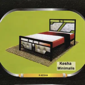 Ranjang Besi Keisha Minimalis (Pipa Kotak) Promo Termurah