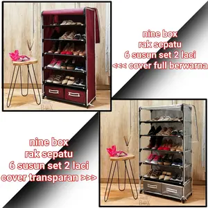 Rak Sepatu 7 Tingkat 6 Ruang