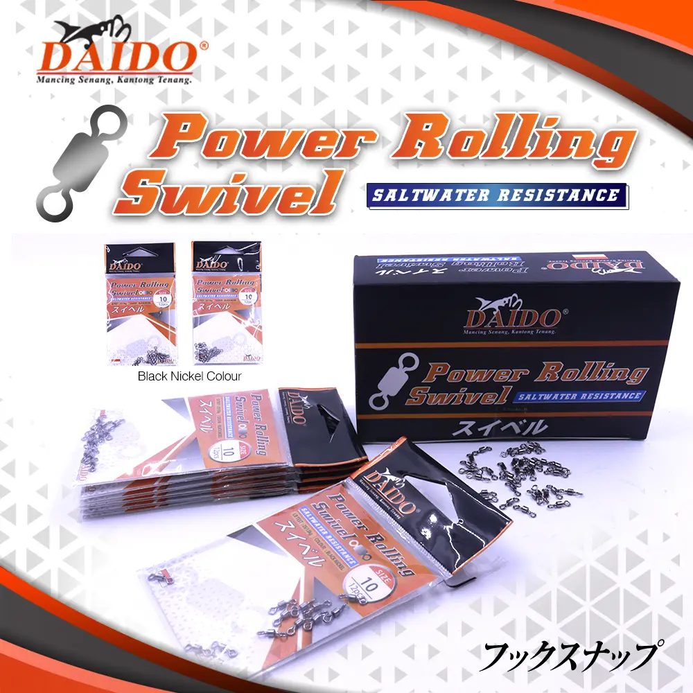 DAIDO POWER ROLLING SWIVEL SALTWATER RESISTANCE UKURAN 1 SAMPAI 10