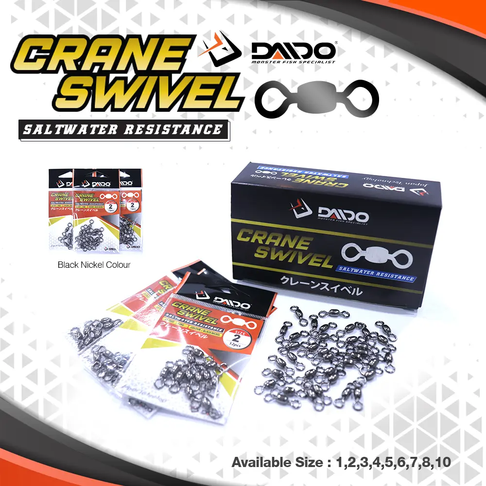 CRANE SWIVEL DAIDO SALTWATER RESISTANCE UKURAN 1 SAMPAI 10