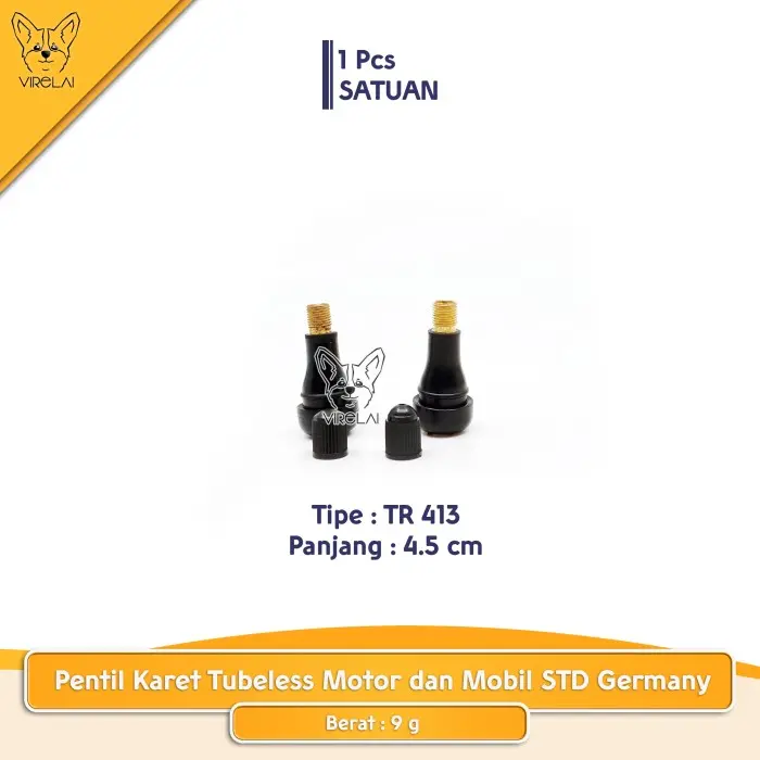 PENTIL KARET TUBELESS TR412 TR413 TR 412 TR 413 STD Germany