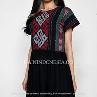Gambar KI Dress Kinara Tenun Liora Hitam - Hitam, 4 dari KainIndonesiaco Kota Administrasi Jakarta Timur 2 Tokopedia