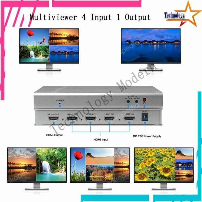 HDMI Multi-Viewer Seamless Switch (4 input terbagi dalam 1 layar) FHD