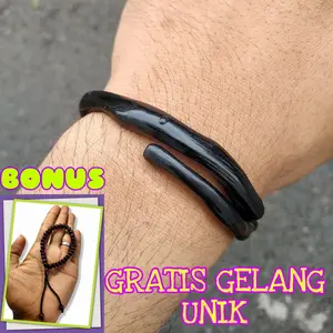 gelang Akar Bahar hitam lentur size kantoran