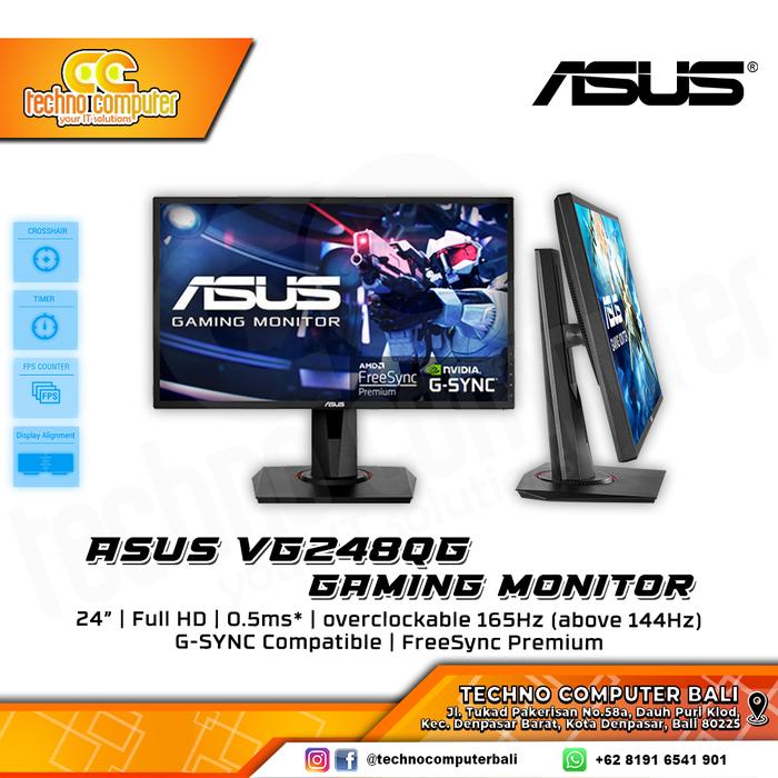 Gambar ASUS VG248QG Gaming Monitor - 24”, Full HD, 0.5ms, 165Hz G-Sync dari Techno Computer Bali Kota Denpasar Tokopedia