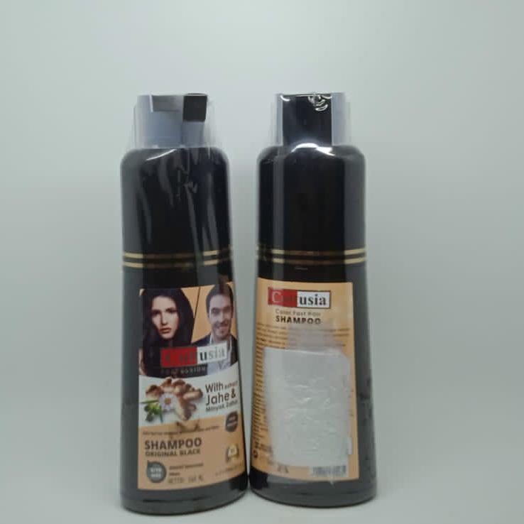 Cultusia shampo penutup uban original /rambut hitam instan 4