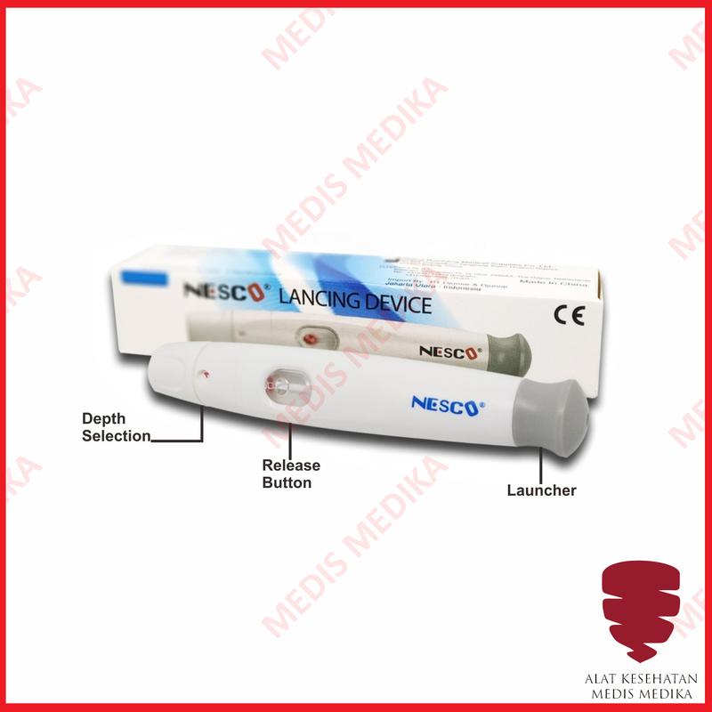 Lancing Pen Bekam Lancet Device Jarum Tembak Alat Ambil Sample Darah 1