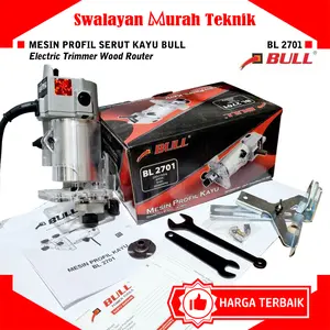Mesin Profil Serut Kayu BULL BL2701 Electric Trimmer Wood Router