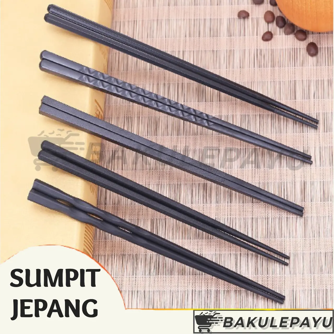 HEKSAGON JAPANESE ALLOY CHOPSTICK 22.5cm SUMPIT JEPANG SUSHI MIE