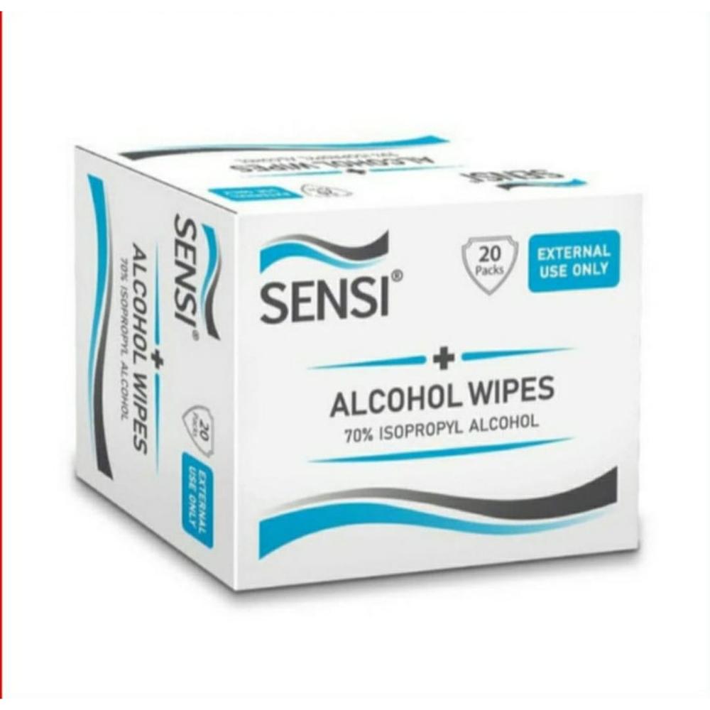 SENSI ALCOHOL WIPES 20 PCS WITH 70% ISOPROPYL ALCOHOL