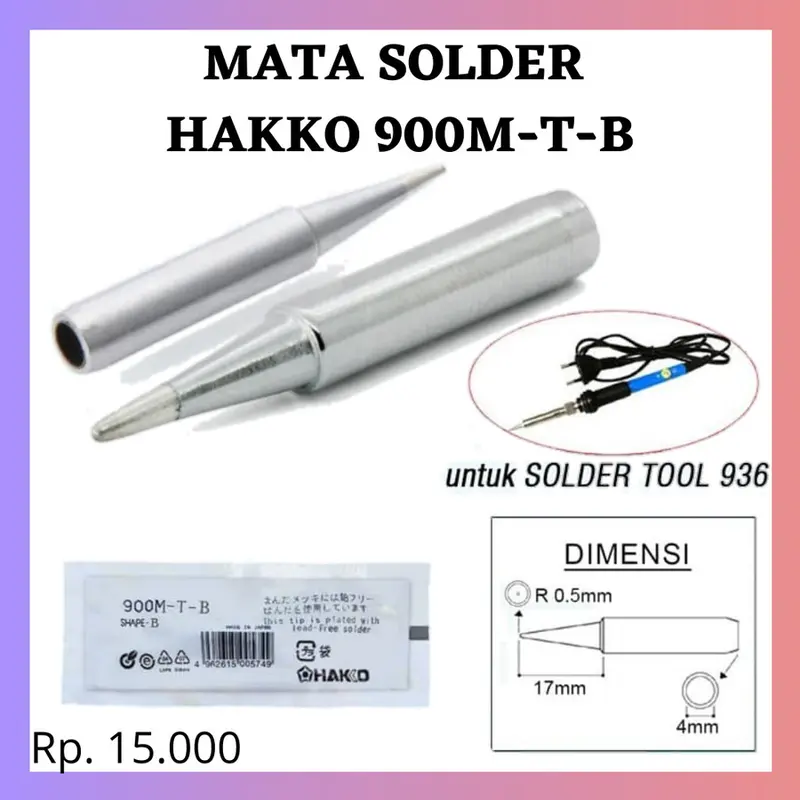 Mata Solder Tip HAKKO 900M-T-B for Adjustable Temperature 936 0
