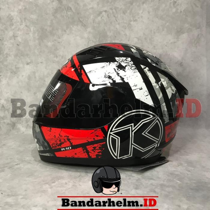 Gambar Helm KYT R10 #3 Seri 3 Black Red Glossy - M dari BANDARHELM Kota Bandung Tokopedia