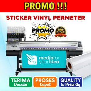 PROMO Sticker / Stiker Vinyl Permeter + Cetak