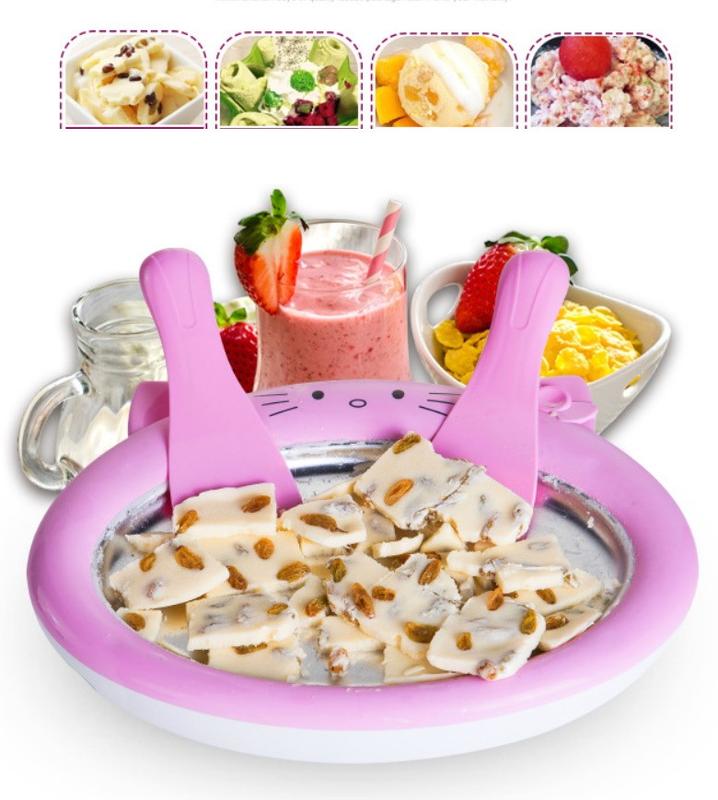 Pembuat Ice Cream Roll Maker Yogurt Piring Cetakan Es Krim Anak Rumah 1