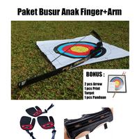 Gambar Paket Busur Panah Anak Recurve Bow Anak limb FIBER + Finger + ArmGuard dari Hobies Sport Kota Banjar 1 Tokopedia