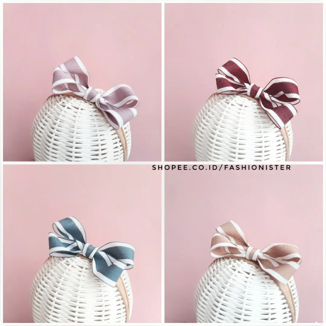 Headband baby / Bandana bayi Big flower mesh cloth Import Sweet candy