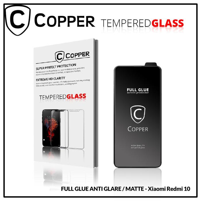 Gambar COPPER TG ANTI GLARE Kompatibel Untuk - Redmi 10 - COPPER Tempered Glass Full Glue ANTI GLARE - MATTE dari Copper.Medan Kota Medan Tokopedia