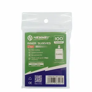 HENWEI plastik pelindung kartu 130 130pt card slevees clear 71 x 94 mm