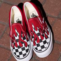 Gambar Vans Slip On Checkerboard Flame Red dari WAWAI SNEAKERS Kota Tangerang Selatan 2 Tokopedia