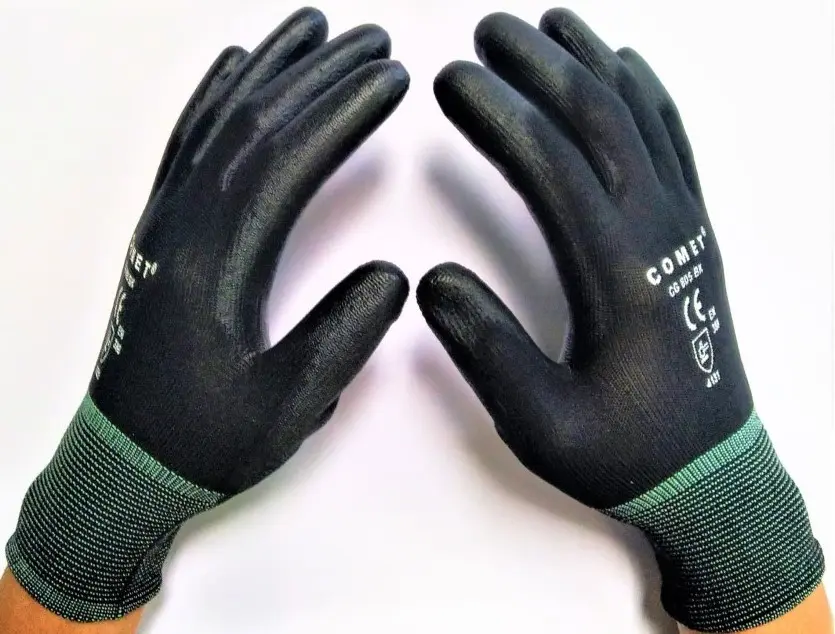 Sarung Tangan Karet Palm Fit Glove Comet CG 805 Hitam