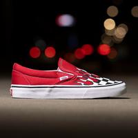 Gambar Vans Slip On Checkerboard Flame Red dari WAWAI SNEAKERS Kota Tangerang Selatan 1 Tokopedia