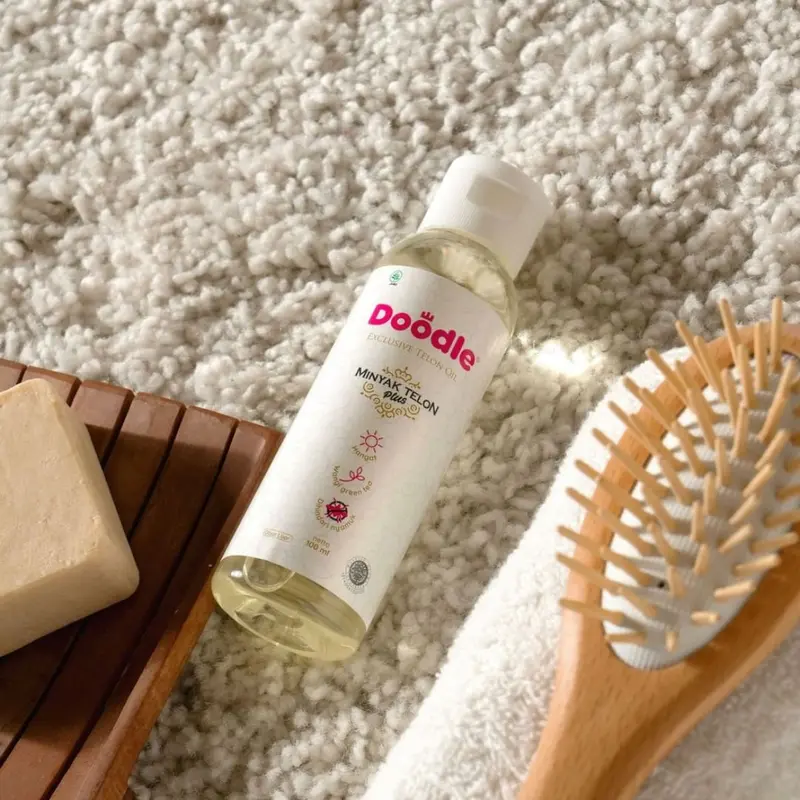 MINYAK TELON DOODLE GREEN TEA untuk bayi anak 100mL (GRATIS BUBBLE) 2