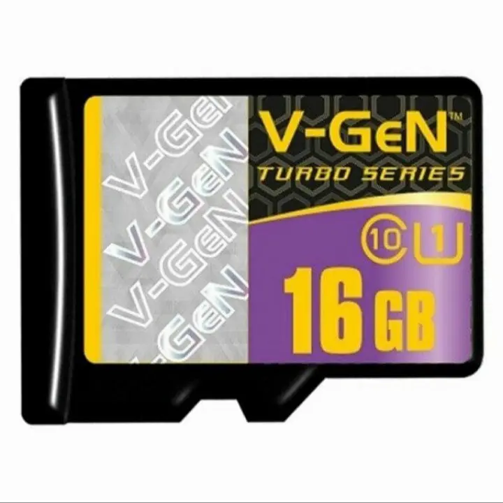 Memory SD V-Gen 16GB Turbo series MicroSD V-Gen Class10 Original Storage 1