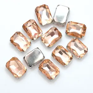 Kristal Cangkang Kotak LIGHT PEACH